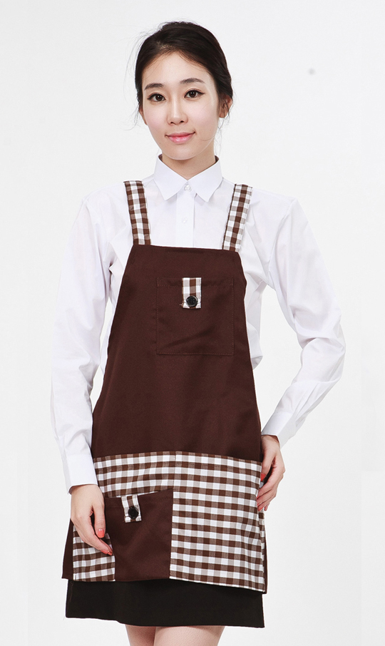 SAP-056 체크 배색 앞치마