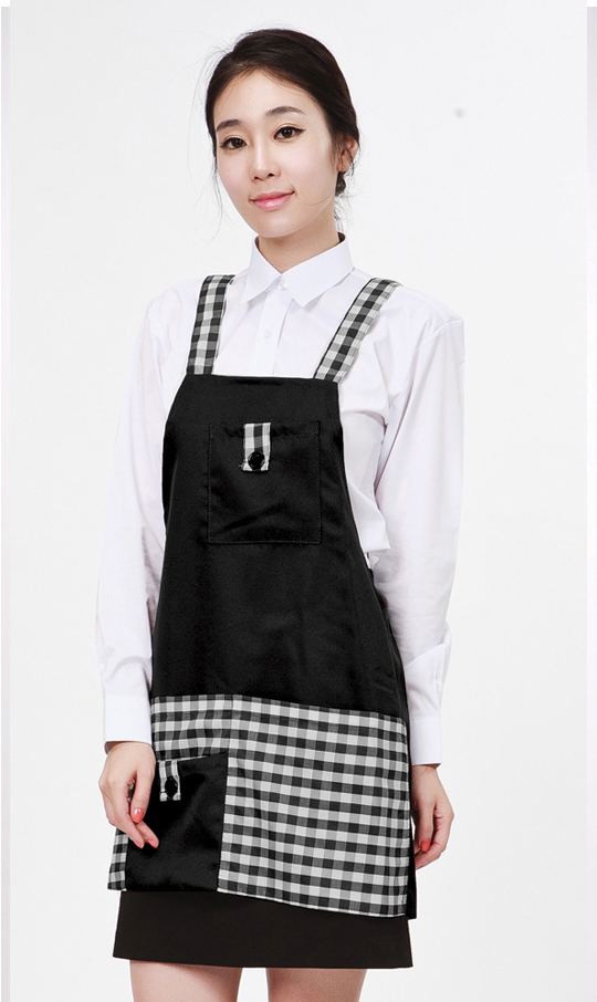 SAP-057 체크 배색 앞치마