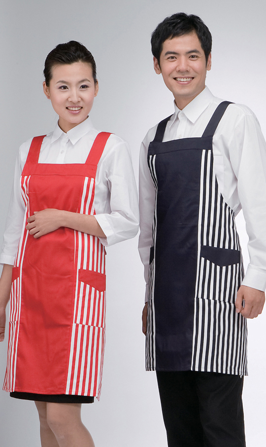SAP-06 옆줄무늬배색 앞치마