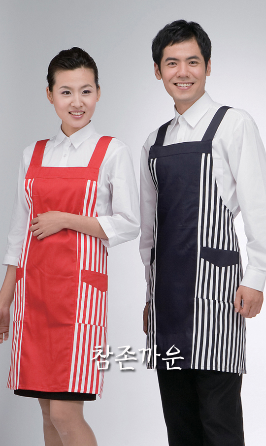 SAP-06 옆줄무늬배색 앞치마