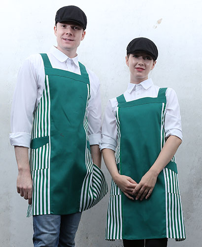 SAP-08-2 옆줄무늬배색 앞치마