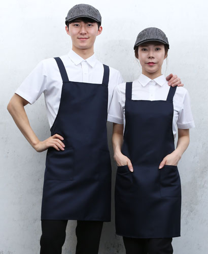 SAP-124 곤색 뒤X형 앞치마
