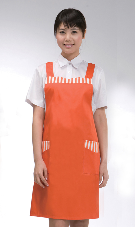 SAP-14 주황줄무늬 배색 앞치마