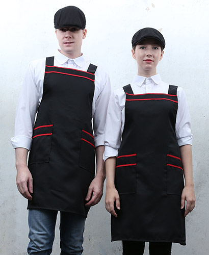 SAP-19 넉넉한 사이즈 검정 띠 앞치마