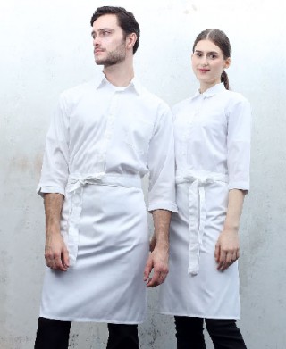 SAP-231 백색 허리중 앞치마 (304)