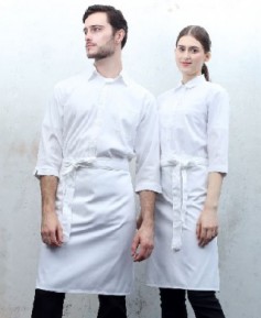 SAP-231 백색 허리중 앞치마 (304)