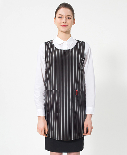 SAP-382 검정스트라이프 원피스 앞치마