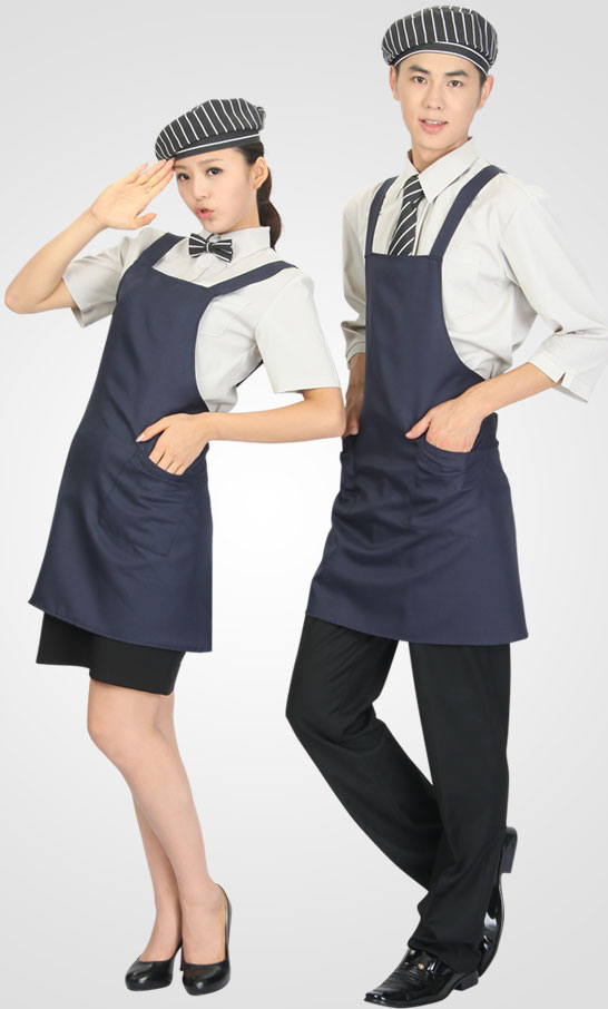 SAP-603 X형 곤색 앞치마 엉덩이가림형