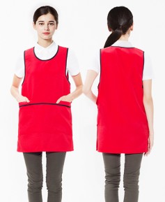 SAP-618 적색배색 옆단추 원피스