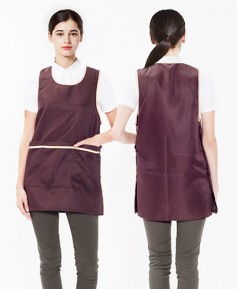 SAP-622 갈색배색 옆단추 원피스