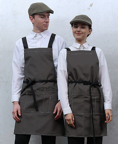 SAP-633 진카키 X형 옥스퍼드 앞치마