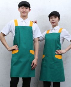 SAP-743 초록 노랑띠 포인트 앞치마  ㅡㅡㅡㅡ ◐면혼방◑