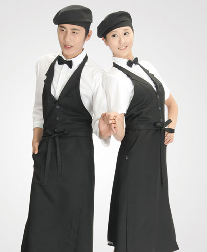 SAP-901 블랙 바리스타 조끼롱앞치마