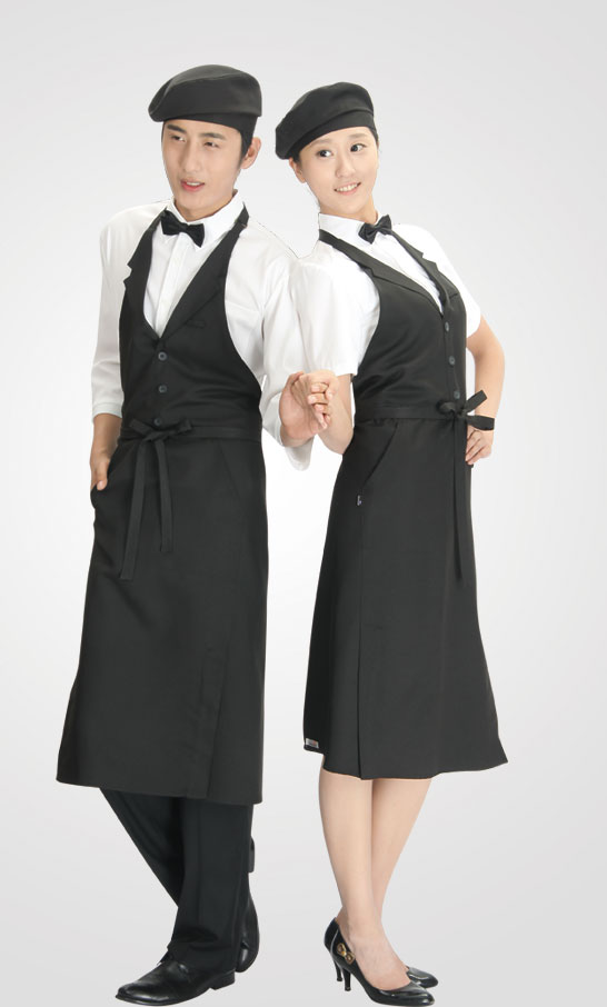 SAP-901 블랙 바리스타 조끼롱앞치마