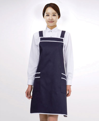 SAP-93 곤색 흰띠 포인트 앞치마