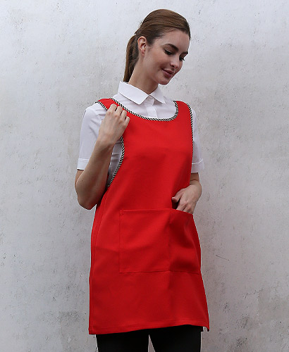 SAP-931 적색원피스 체크바이어스