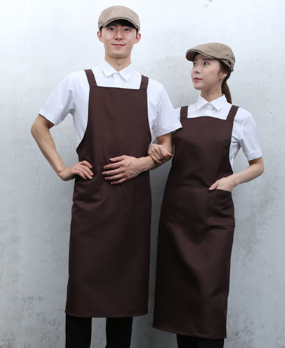 SAP-960 갈색(롱)카페 앞치마