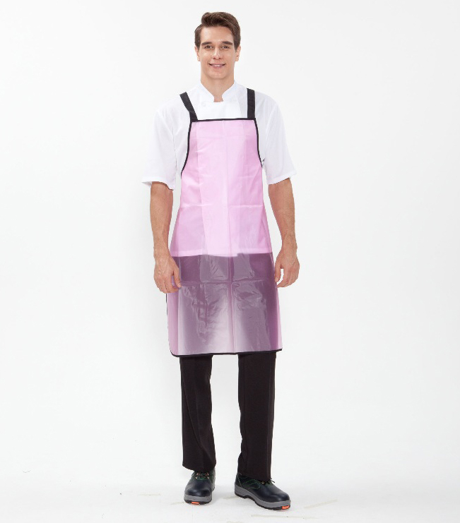 SAP-98 핑크 대/중 우레탄반투명 방수앞치마