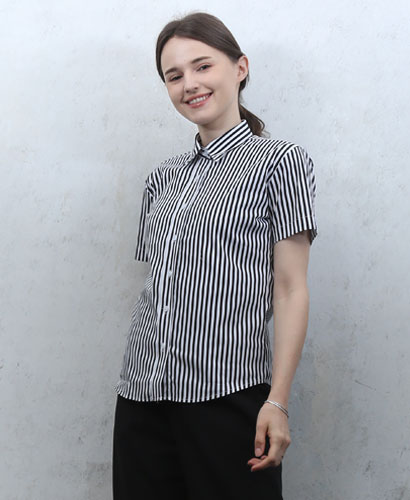 SB-136 검정줄 긴팔/반팔 리본탈부착형