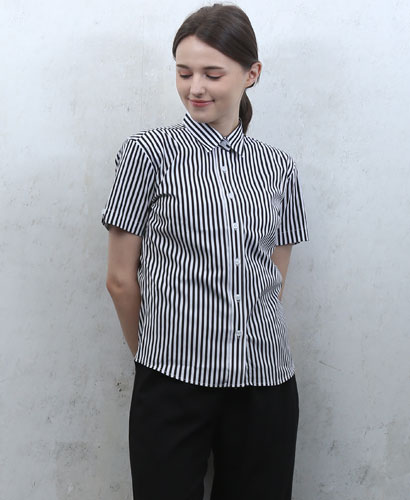 SB-136 검정줄 긴팔/반팔 리본탈부착형