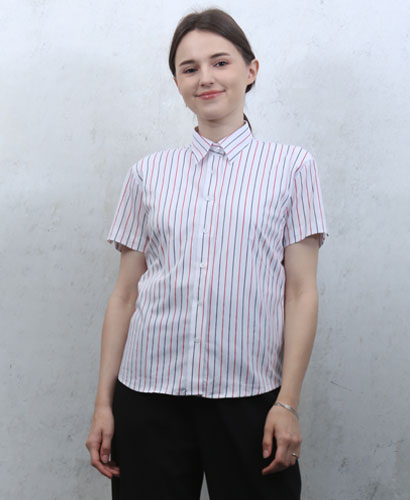 SB-139 긴팔/반팔 색동줄지 리본부착형