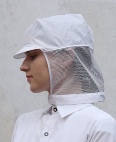 SC-139 백색 챙 부드러운 귀덮임 모자