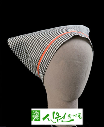 ◈ SC-185 검정체크적색띠 스카프◈