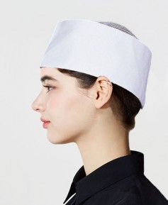 SC-3 백색 위망사 일자모자