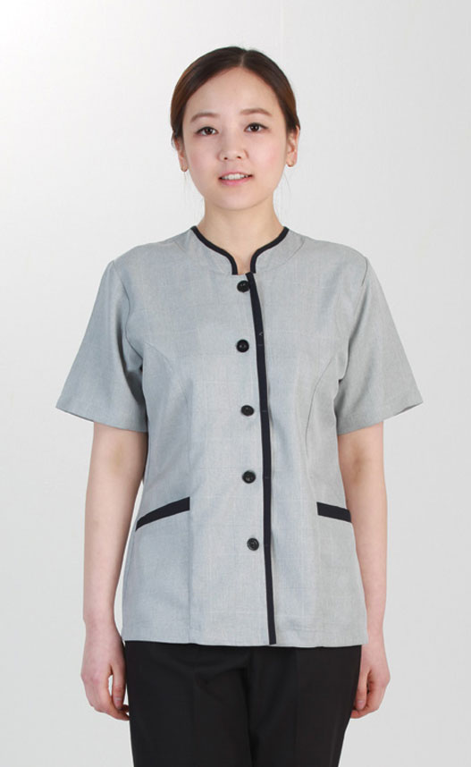 SCL-46 회색 차이나배색 반팔