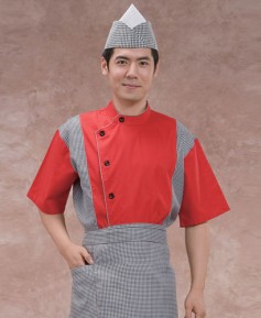 SCO-50 체크배색 조리복