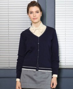 SG-63 곤색 스테치 가디건 (여성용)