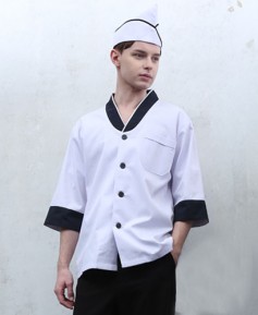 SHA-601 남 곤색단  한복형 칠부