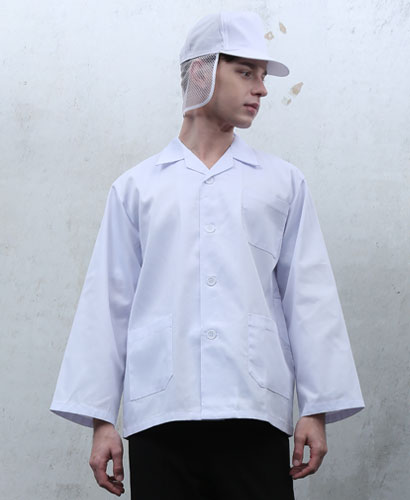 SHA-18 20수 남성 백색 기본 위생복