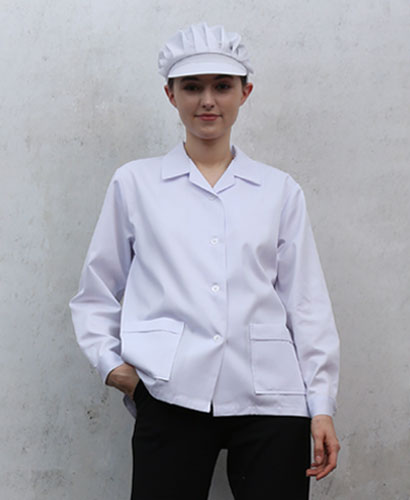 SHA-29 여성 기본위생복 소매단추형
