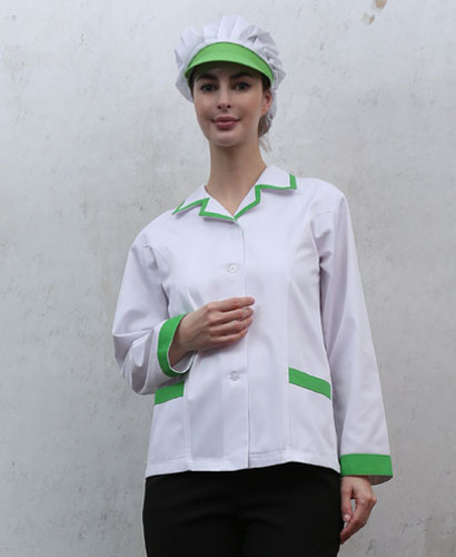 SHA-32 연두배색 포인트 위생복