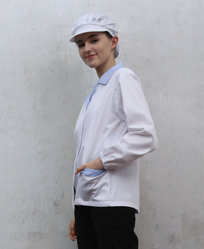 SHA-634 30수 하늘체크 카라위생복ㅡ(얇은원단)