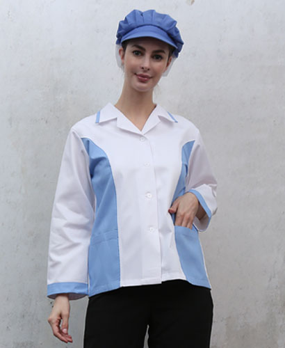 SHA-39 하늘 옆배색 포인트 위생복
