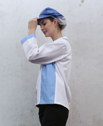 SHA-39 하늘 옆배색 포인트 위생복