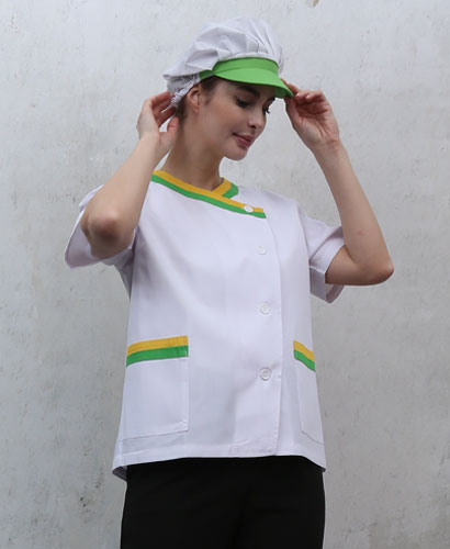 SHA-62 연두노랑 이중배색 반팔