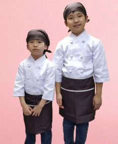 SK-24 커피두건 과 커피베이지띠 허리앞치마