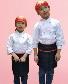 SK-28 오렌지두건 , 소라색 두건 과 허리앞치마