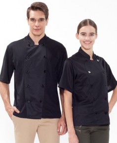 SKO-124 반팔 검정 올 기능성 쿡복