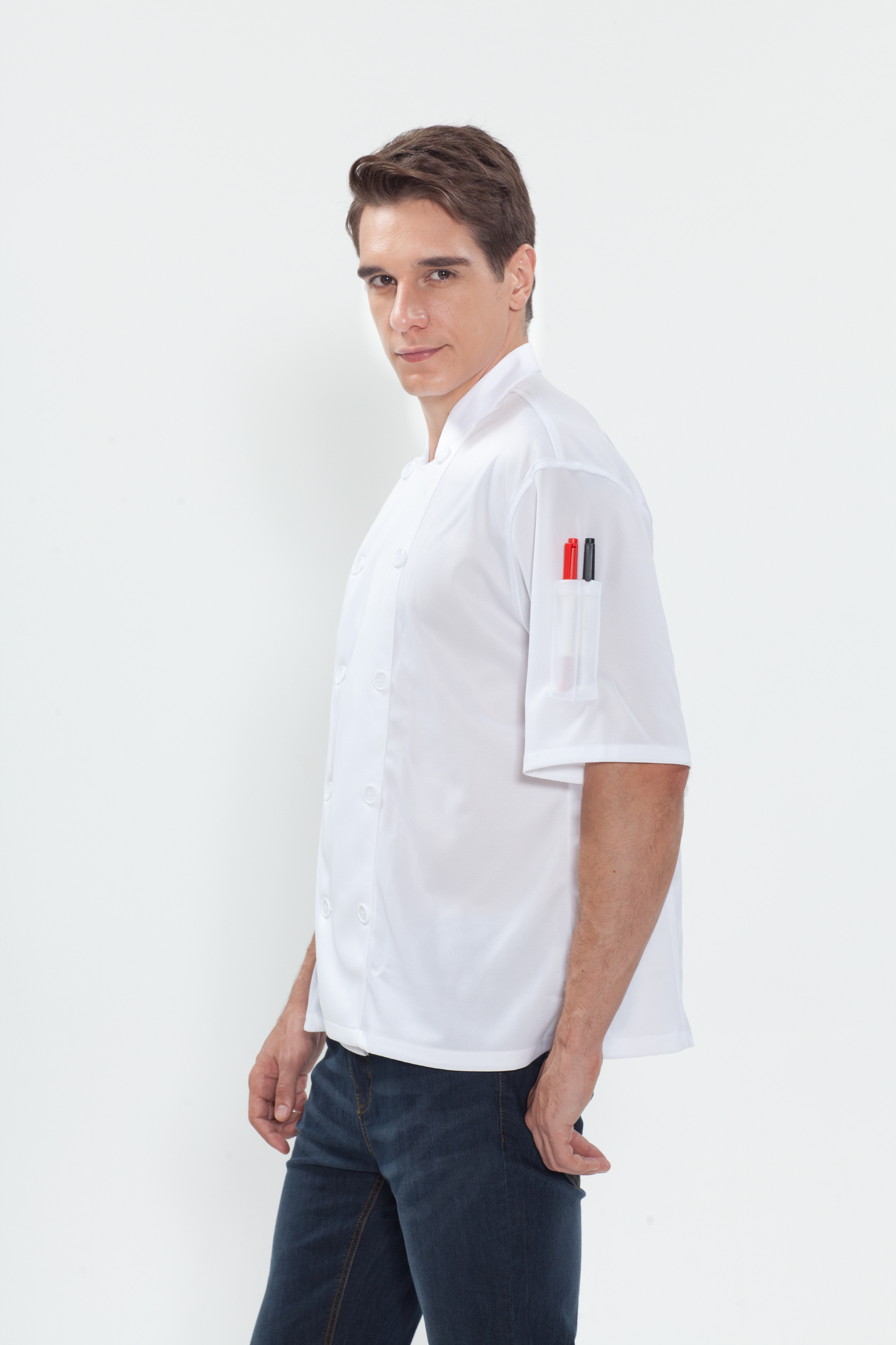 SKO-126 반팔 화이트 올 기능성쿡복