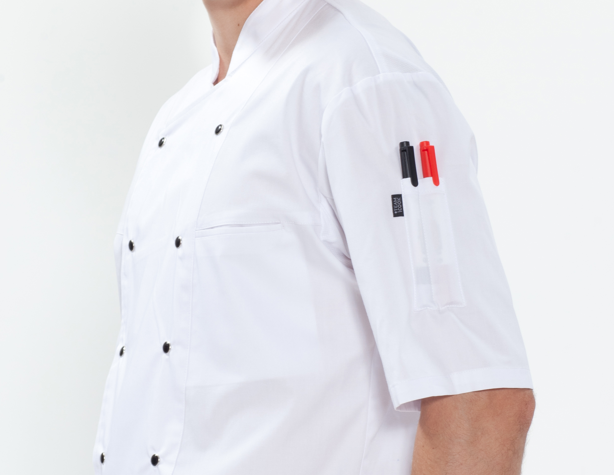 SKO-134 반팔 백색 더블단추 스넵