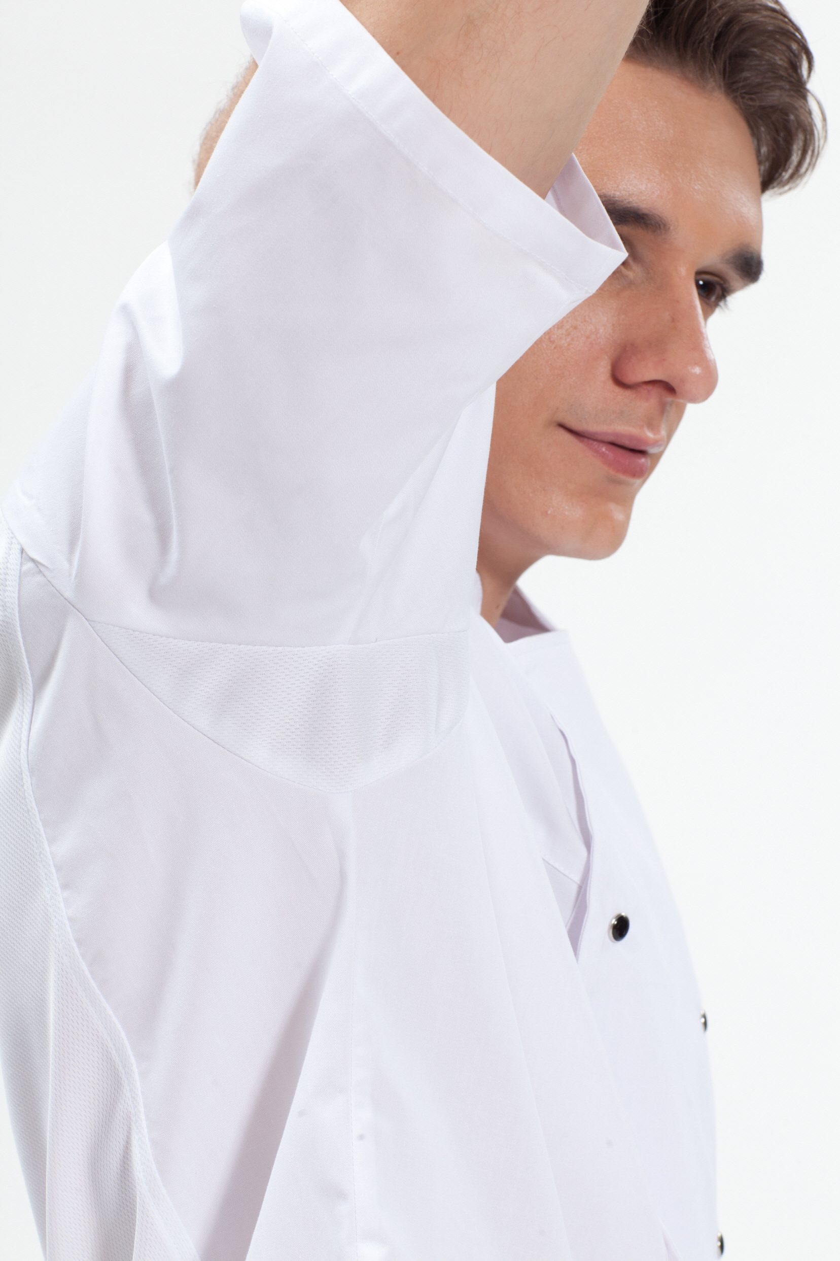 SKO-134 반팔 백색 더블단추 스넵