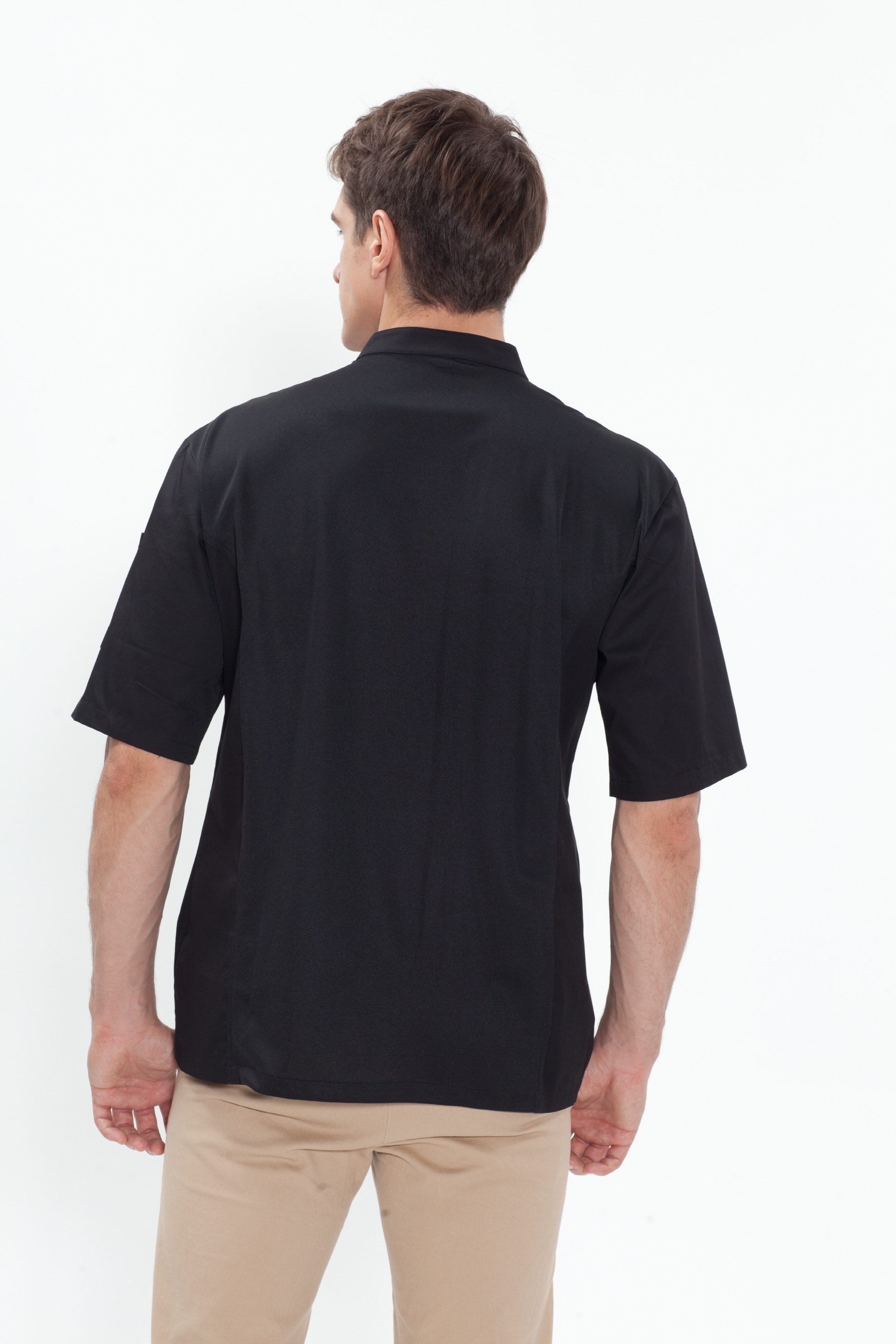 SKO-135 반팔 검정 더블단추 스넵