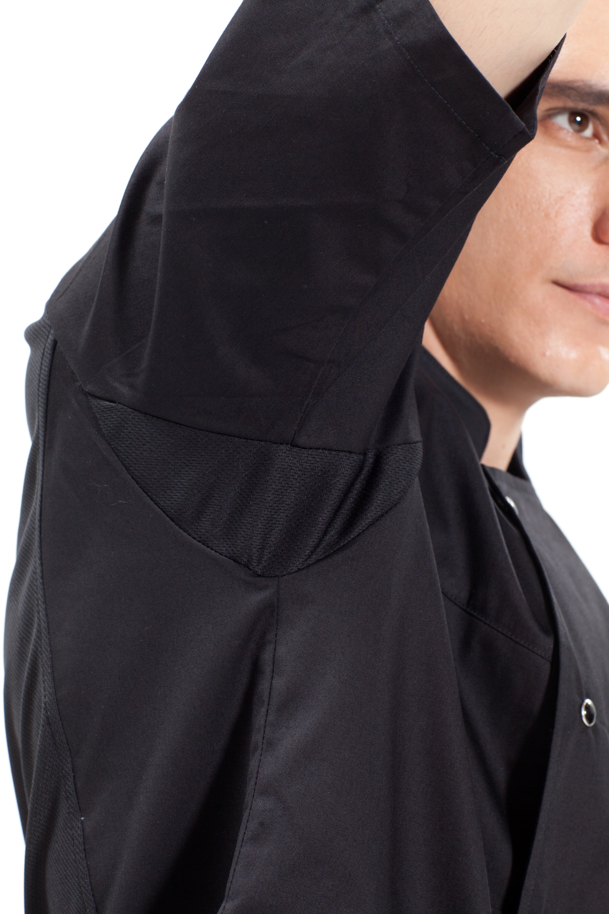 SKO-135 반팔 검정 더블단추 스넵