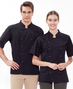 SKO-135 반팔 검정 더블단추 스넵