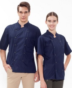 SKO-136 반팔 곤색 더블단추 스넵