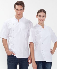 SKO-137 반팔 백색 싱글단추 스넵